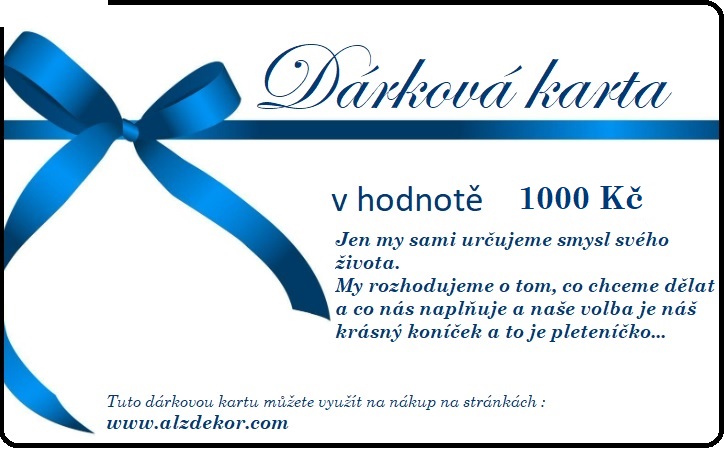 DÁRKOVÁ KARTA - hodnota 1000 Kč