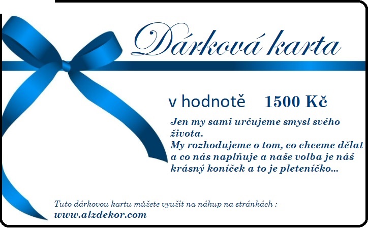 DÁRKOVÁ KARTA - hodnota 1500 Kč